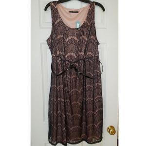 Pale Pink and Black Dress